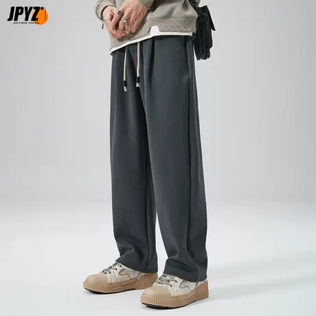 男生直筒休闲长裤宽松高街美式百搭黑色运动阔动潮牌痞帅秋冬卫裤商品大图