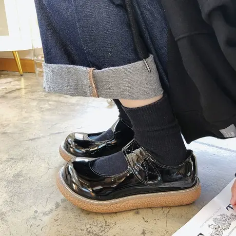 可爱日系软妹jk鞋子玛丽珍小皮鞋女2023春夏季新款百搭大头娃娃鞋商品大图