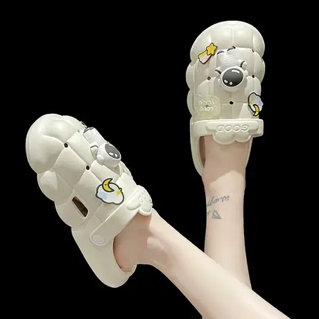 洞洞鞋女可爱卡通宇航员厚底两穿凉鞋防滑沙滩包头凉拖鞋夏季外穿商品大图