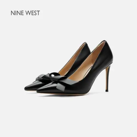 【商场同款】Nine West/玖熙黑色恨天高高跟鞋女2025夏季新款单鞋商品大图