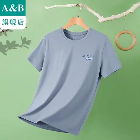 ab内衣男士睡衣可外穿弹力舒适圆领短袖衫居家休闲起居服H853商品大图