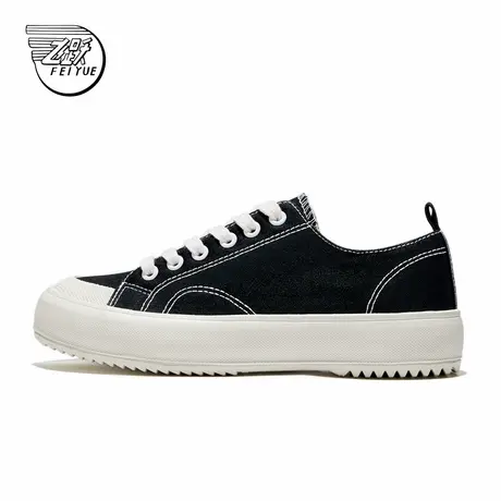feiyue/飞跃帆布鞋女鞋2025夏季新款透气小白鞋厚底休闲板鞋305商品大图