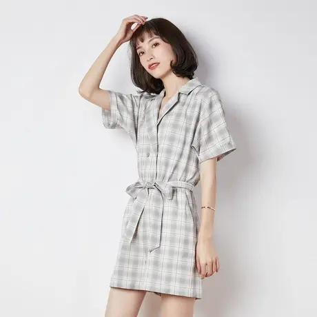 [清仓]唐狮连体短裤时髦套装宽松显瘦连体裤女网红春夏新款女休闲商品大图
