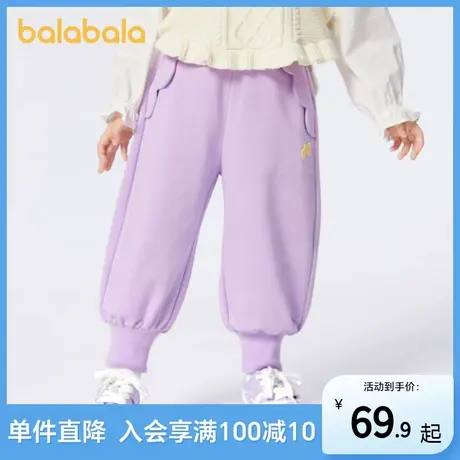 巴拉巴拉童装女童裤子2025新款儿童秋装小童宝宝时尚百搭休闲长裤商品大图