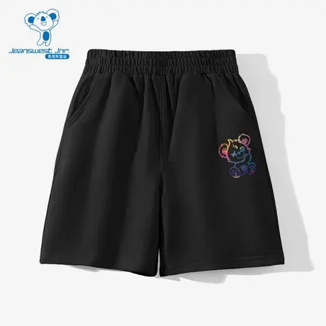 JU真维斯童装2025夏季新款男女童款休闲运动时尚印花户外短裤商品大图