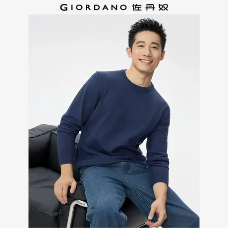 佐丹奴针织衫男装精梳纯棉毛织套头针织衫 01055709商品大图