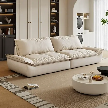 顾家家居奶油网红风帆船沙发猫抓布大坐深布艺沙发2616商品大图