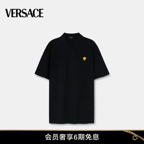 【甄选礼物】VERSACE/范思哲 男士美杜莎刺绣Polo衫短袖棉质T恤商品大图