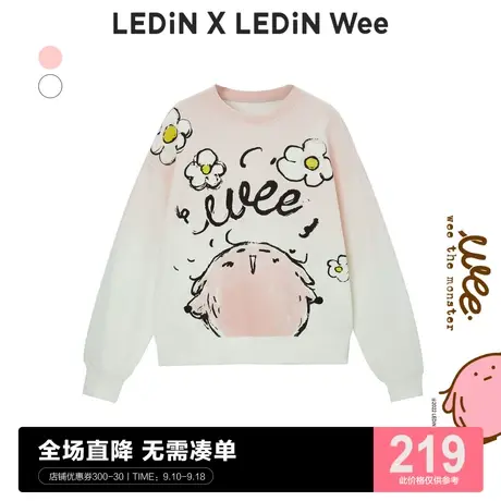 【Wee联名系列】wee大图卫衣可爱漫画少女宽松圆领套头C2BFC4501图片