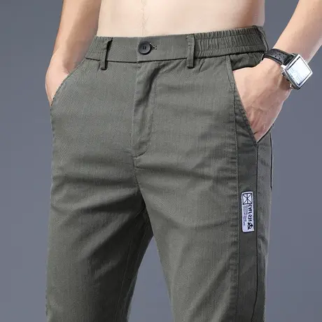 男士休闲裤夏季薄款宽松男生直筒长裤夏天男款男裤子通勤百搭工作商品大图