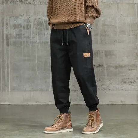 休闲百搭束脚裤子男款大码潮流时尚男装裤子百搭工装裤男休闲男装商品大图