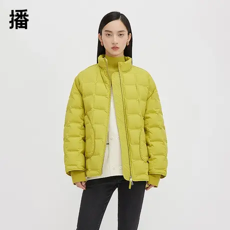 播90绒亮色轻薄羽绒服女商场同款冬新款短款白鸭绒外套BDQ4RD1414图片