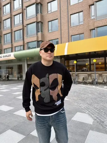 大依无忧秋新款大码男装大号潮胖子加肥加大圆领长袖卫衣商品大图