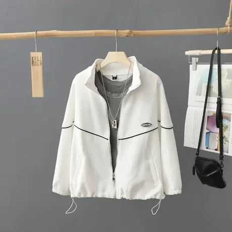 韩版宽松显瘦卫衣外套女宽松休闲立领小个子棒球服春秋夹克衫上衣图片