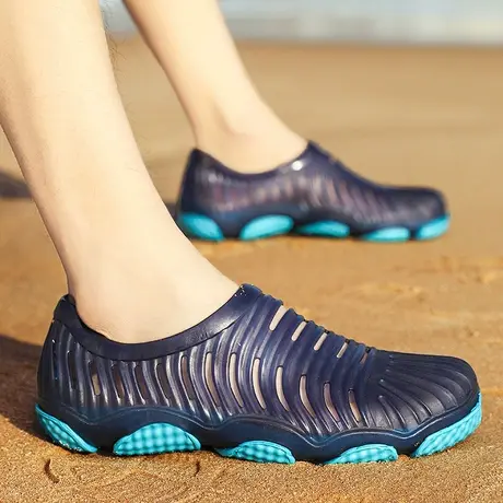 雨鞋男款时尚钓鱼水鞋胶鞋厨房套鞋涉水鞋防滑防水鞋沙滩洞洞鞋男商品大图