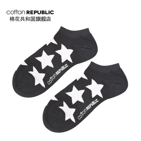 Cotton Republic/棉花共和国男士袜子浅口船袜短袜提花休闲情侣袜图片