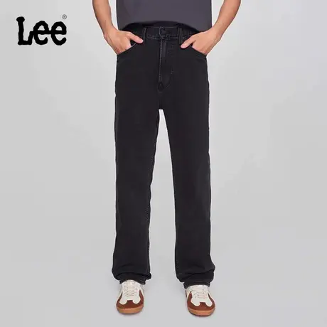 Lee商场同款24早秋新品753舒适中腰直脚黑色男牛仔裤LMB2467534TH图片