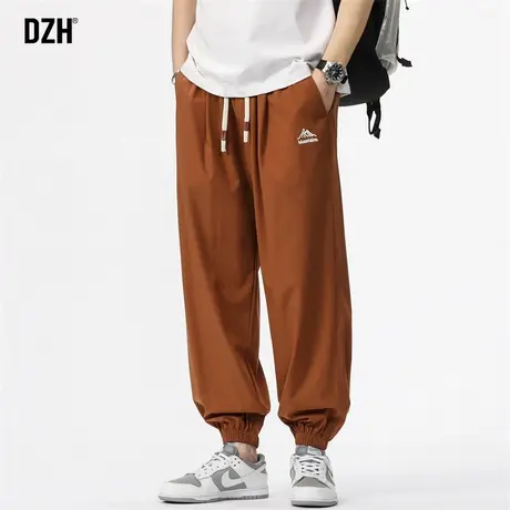男士速干裤子男夏季薄款2023新款束脚裤哈伦裤休闲长裤运动裤男裤商品大图