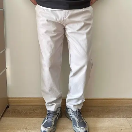 大依无忧大码男装秋款复古男裤胖人白裤子弹力加肥加大男款休闲裤商品大图