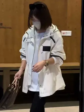 风衣外套女欧洲站2023秋季新款时尚收腰休闲上衣工装洋气冲锋衣潮商品大图