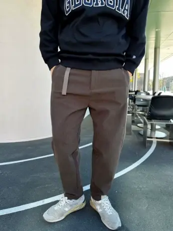 DAEVU冬新款灯芯绒加厚廓版潮胖子小脚弹力加肥加大码男士休闲裤图片