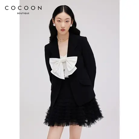 COCOON商场同款职业西装外套女2023新款春气质通勤收腰设计西装商品大图