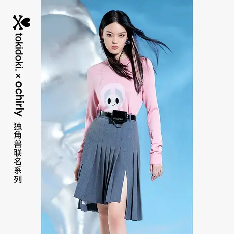 【品牌甄选】tokidoki系列欧时力软糯套头毛衣新款秋上衣卡通提花商品大图