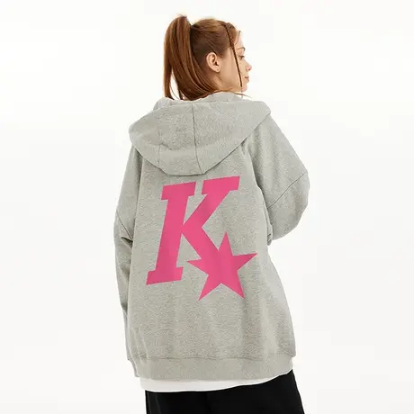 Nuthink美式高街vintage字母开衫卫衣男潮牌oversize大码外套春季商品大图