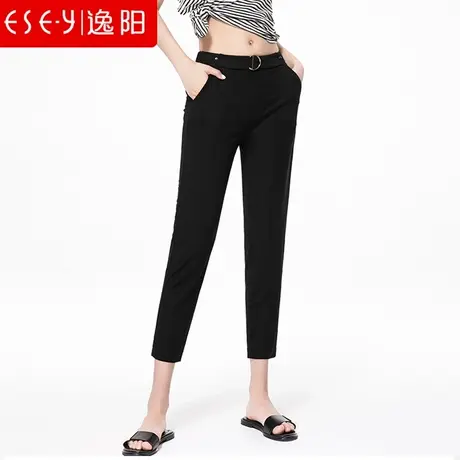 逸阳夏七分高腰九分直筒裤断码清仓牛仔宽松显瘦八分微喇休闲裤商品大图