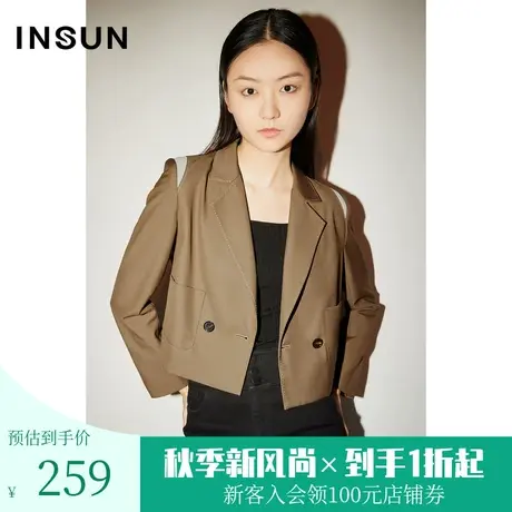 [行走的线]恩裳COVER秋女装经典截断减龄气质通勤西装短外套图片