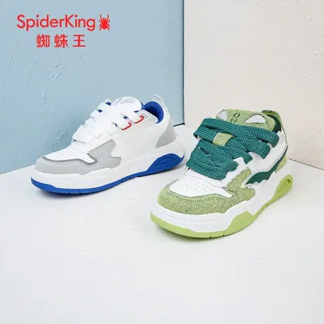 SPIDER KING/蜘蛛王女板鞋2023冬商场新款面包鞋休闲撞色增高潮流商品大图