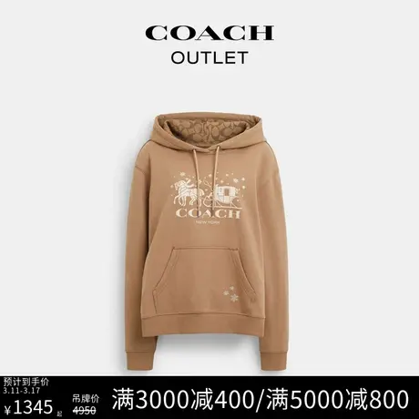 COACH/蔻驰奥莱女士马雪橇图案连帽卫衣商品大图