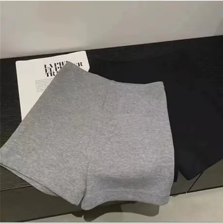 韩国东大门2023春季新款高腰修身百搭显瘦直筒A字黑色休闲短裤女商品大图