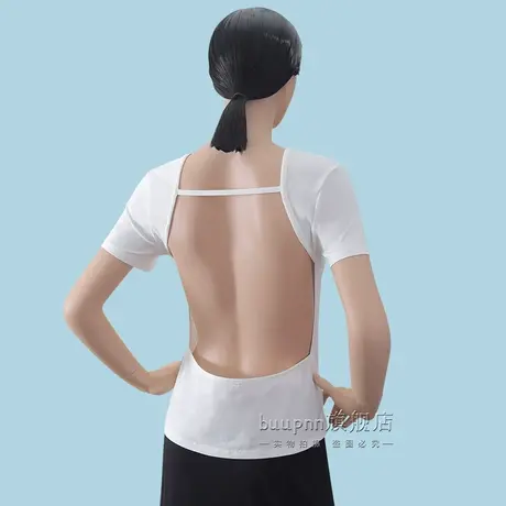晒背专用衣短袖T恤女三伏天露背晒太阳的衣服棉商品大图