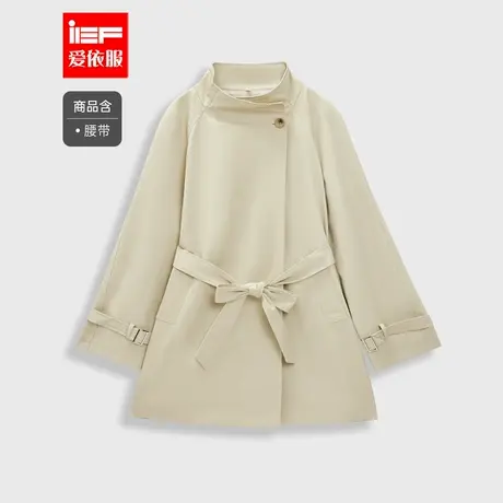 IEF/爱依服【微胖】大码女装2025秋季新款英伦风设计感风衣中外套图片