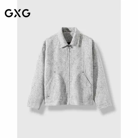 GXG男装 雪尼尔小香风夹克男外套 24年秋品G24X213062商品大图