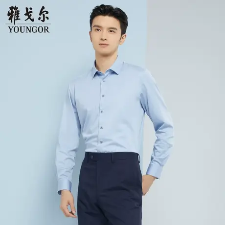 【柔软易打理】D系雅戈尔衬衫秋季新款免烫商务休闲长袖衬衫商品大图