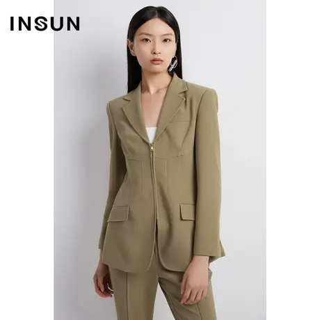 INSUN恩裳线上专选秋季塑腰挺括易打理西装外套图片