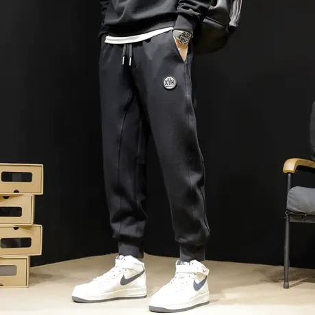 2024新款雪尼尔运动裤男秋冬款卫裤大码休闲男裤春秋华夫格裤子潮商品大图