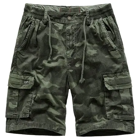 VIP夏季迷彩短裤男直筒宽松运动休闲工装五分裤薄款宽松沙滩中裤商品大图