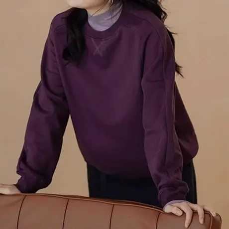 享永子【一念心清净 莲华处处开】圆领套头刺绣卫衣2024秋冬新款商品大图