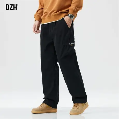 男士直筒裤子男款美式高街纯棉休闲长裤2024年春季新款宽松工装裤商品大图