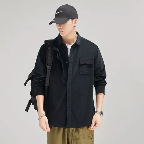 Modi Nick/摩帝尼克打个水洗工艺男士秋季衬衫宽松潮流休闲上衣图片