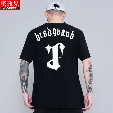 密瓶儿高个子加长版短袖t恤男夏季男士加肥加大青少年上衣男潮流商品大图