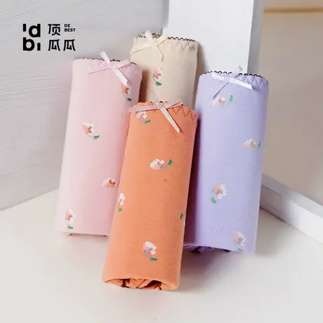 顶瓜瓜顶瓜瓜女士内裤女纯棉抗菌裆夏季薄款性感三角短裤商品大图