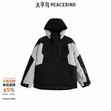 太平鸟男装 冬季新款宽松男士羽绒服商品大图