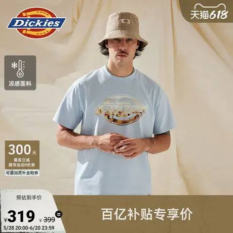 Dickies25春夏新款 凉感面料 前胸大LOGO印花短袖T恤 男女情侣商品大图