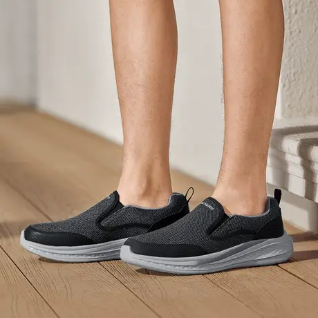 Skechers斯凯奇夏男鞋一脚蹬休闲鞋软底健步鞋百搭商务鞋时尚百搭商品大图