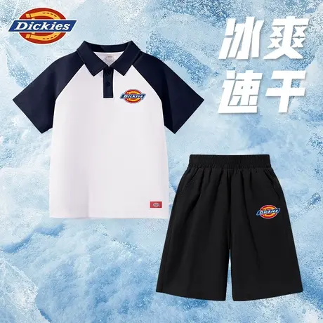 Dickies童装男童夏装套装男孩美式速干短袖t恤儿童学院风polo衫A商品大图
