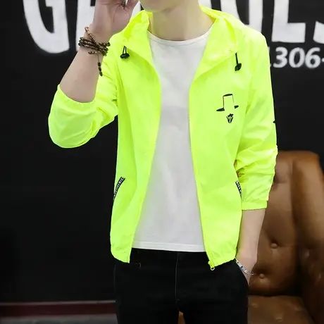 男士外套2023夏季新款防晒衣服男装韩版潮流修身帅气薄款运动夹克商品大图